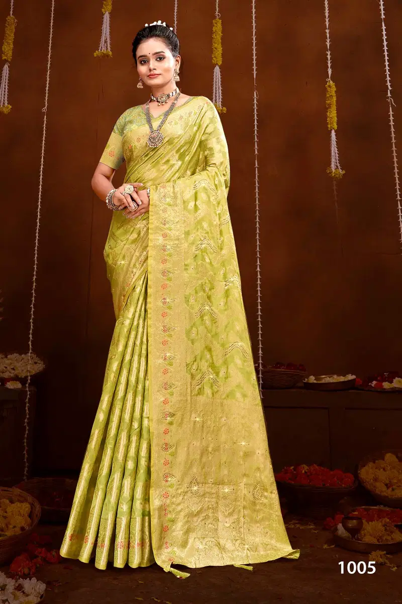 Raymond Swaroski Vol 1 By Saroj Organza Designer Sarees Wholesale Price In Surat